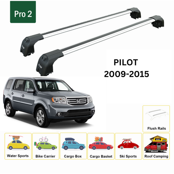 Für Honda Pilot Dachträger Querträger für bündige Schienen schwarz 2016--&gt; 