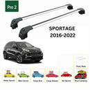 For Kia Sportage 2016-2022 Roof Rack Cross Bars Flush Rail Alu Silver-2