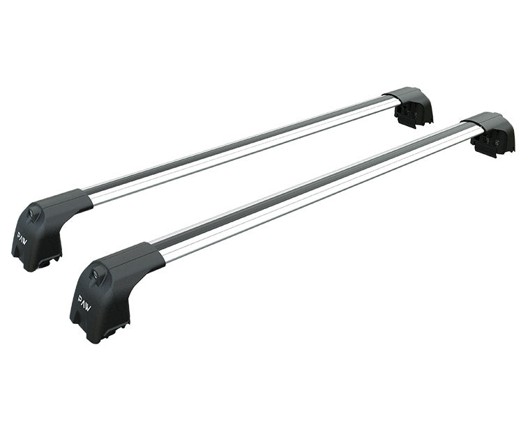 For Kia Soul 2014-19 Roof Rack Cross Bars Flush Rail Paw Pro 2 Alu Silver