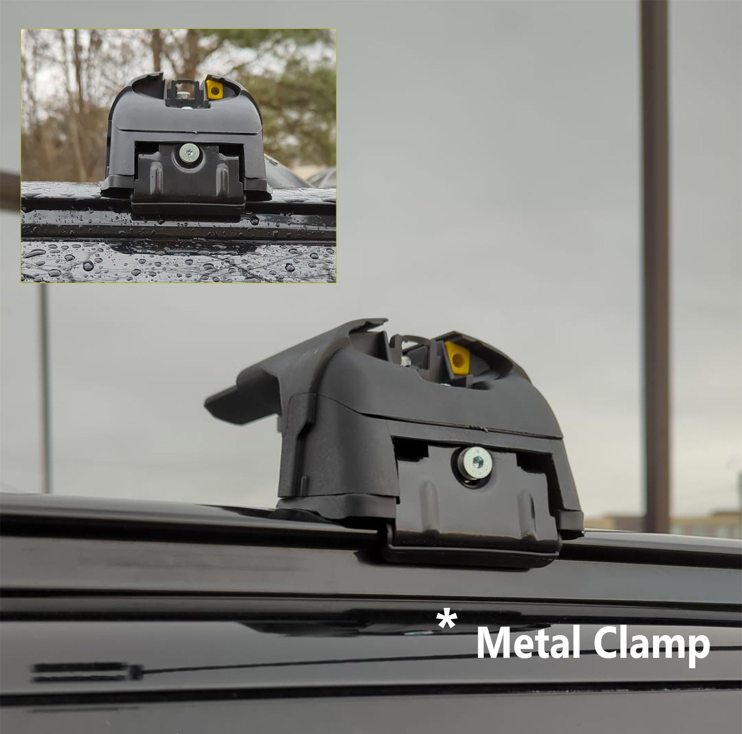 Für Hyundai iX35 2010–2015 Dachträgersystem, Aluminium-Querstange, Metallhalterung, abschließbar, schwarz