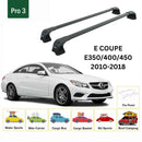 For Mercedes Benz E Coupe C207 2010-2018 Roof Rack Cross Bars Fix Point Alu Black-2