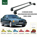 For Bmw 3 Sedan (E36) | 1991-1998 Roof Rack Cross Bars Fix Point, Black-2