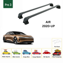 For Lucid Air 2020-2025 Roof Rack Cross Bars Fix Point Alu Black-2