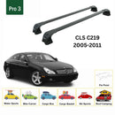 For Mercedes Benz CLS C219 2005-2011 Roof Rack Cross Bars Fix Point Alu Black-2