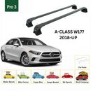 For Mercedes A Sedan W177 2018-2025 Roof Rack Cross Bars Fix Point Alu Black-2
