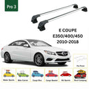 For Mercedes Benz E Coupe C207 2010-2018 Roof Rack Cross Bars Fix Point Alu Silver-2