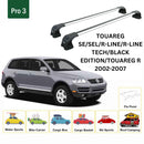 For Volkswagen Touareg 2002-2007 Roof Rack Cross Bar Fix Point Alu Silver-2