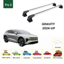 For Lucid Gravity 2024-2025Roof Rack Cross Bars Fix Point Alu Slver-2