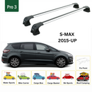 For Ford S-Max 2006-2015 Roof Rack Cross Bars Fix Point Silver-2
