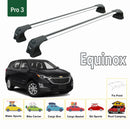 For Chevrolet Equinox (2018-2023) Roof Rack Cross Bars Fix Point, Silver-2