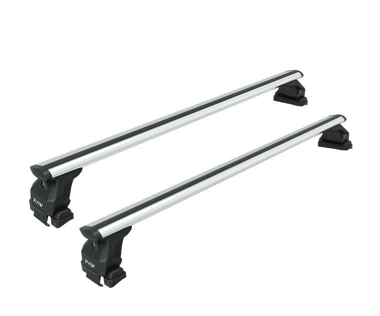 For Renault Clio 2005-2012 Roof Rack System, Aluminium Cross Bar, Metal Bracket, Normal Roof, Silver
