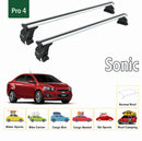 For Chevrolet Sonic 2012-2021 Roof Rack Cross Bars Normal Roof Alu Silver-2