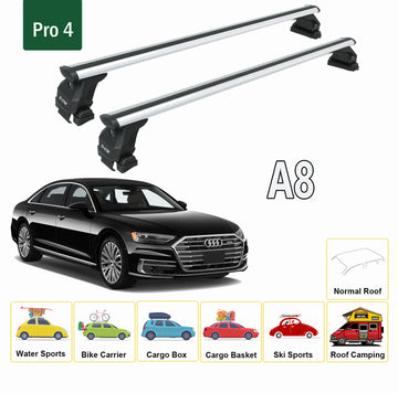 For Audi A8 B5  2019-2025 Roof Rack Cross Bars Normal Roof Alu Black - 0