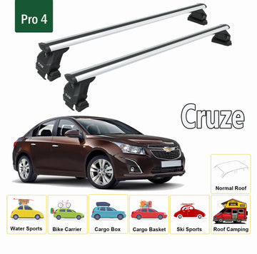 For Chevrolet Cruze 2009-2018 Roof Rack Cross Bars Normal Roof Alu Black - 0