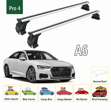 For Audi A6 C8 Sedan 2018-2025 Roof Rack Cross Bars Normal Roof Alu Black - 0