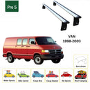 For Dodge/Ram Van 1998-2003 Cross Bars Rain Gutter Alu Silver-2