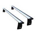 For GMC Savana 2000-2021 Roof Rack Cross Bars Metal Bracket Rain Gutters Alu Silver-1