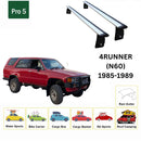 For Toyota 4Runner (N60) 1985-1989 Roof Rack Cross Bars Rain Gutter Alu Silver-2