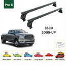 For RAM 3500 2009-Up Bed Rack Cross Bars Metal Bracket Alu Black-2