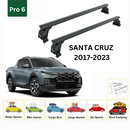 For Hyundai Santa Cruz 2017-2025 Bed Rack, Roof Rack and 8-Piece Load Stop Alu Black-3