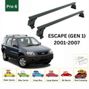 For Ford Escape (Gen 1) 2001-07 Roof Rack Cross Bars Fix Pro 6 Alu Black-2