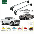 Für Ford F150 Lightning 2022-Up Dachträgersystem, Aluminium-Querstange, Metallhalterung, abschließbar, Silber-2