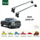 For RAM 3500 2009-Up Bed Rack Cross Bars Metal Bracket Alu Silver-2