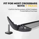 For RAM 1500 (2009-2025) Bed Rack Cross Bars with Metal Brackets (Aluminum, Silver) + RealTruck Tonneau Cover w/ T-Slot Rails-3