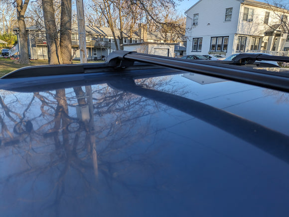 For Subaru Legacy Estate 2003-2009 Type 2 Roof Rack Cross Bars Flush Rail Alu Silver