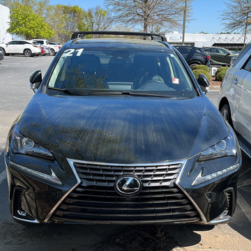 For Lexus NX (2015-2021) Roof Rack Cross Bars Flush Rail, Black - 0