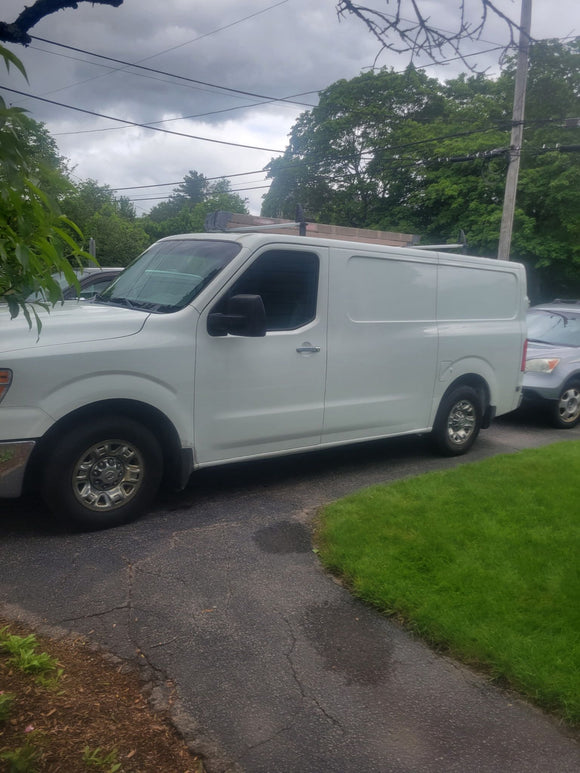 Paw H1 Ladder Roof Rack For Nissan NV Cargo Vans Pratik Series Silver 3 Bar
