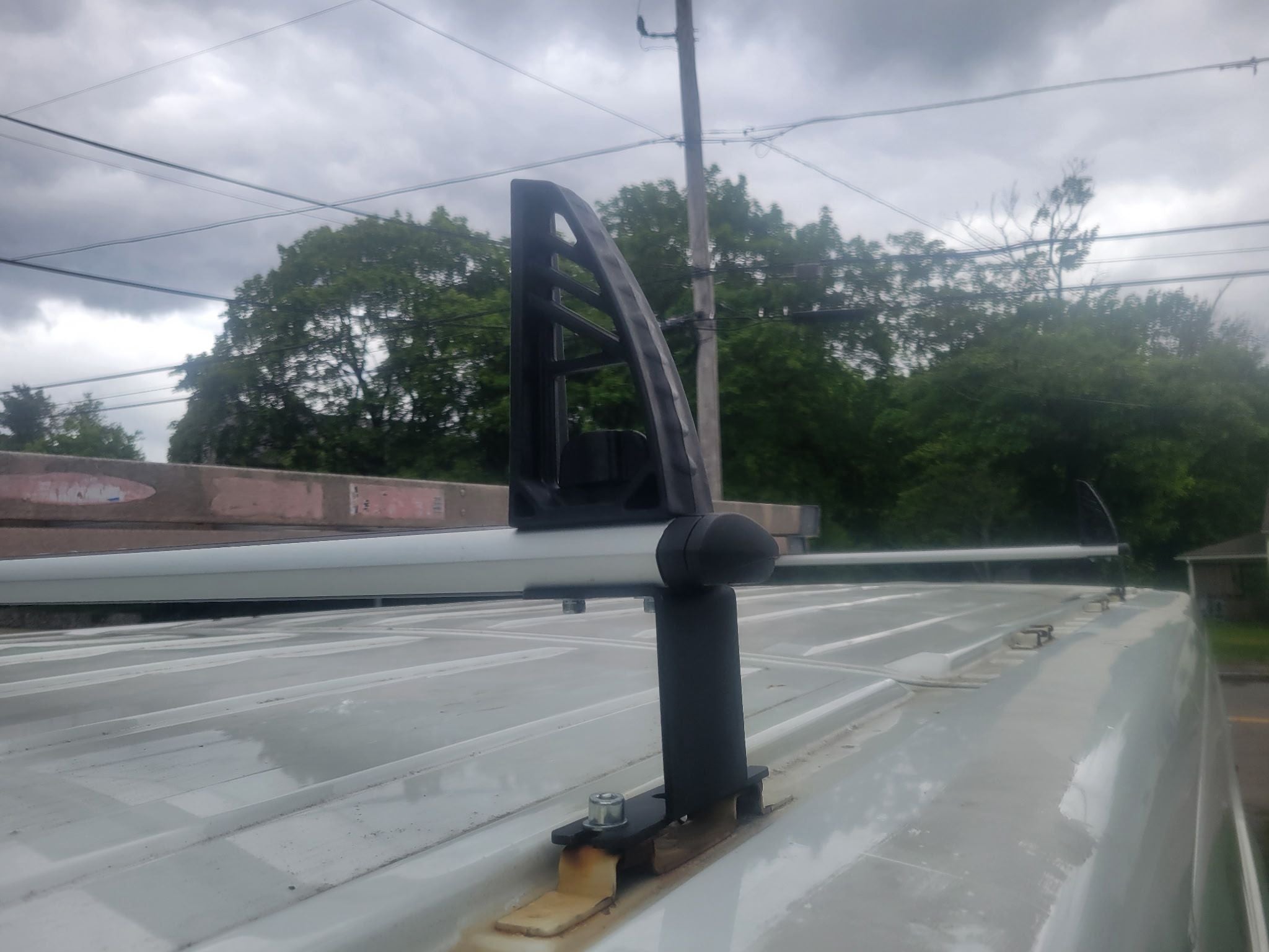 Paw H1 Ladder Roof Rack For Nissan NV Cargo Vans Pratik Series Silver 3 Bar