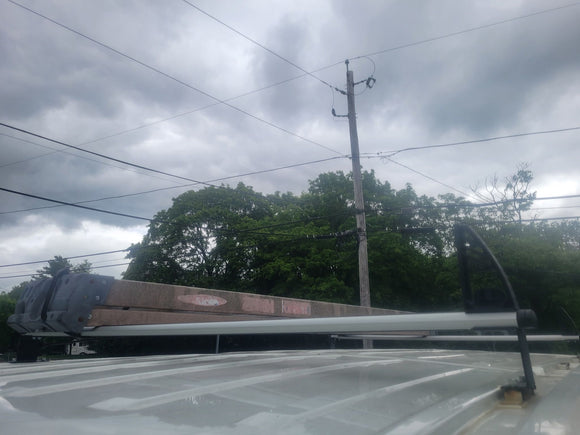 Paw H1 Ladder Roof Rack For Nissan NV Cargo Vans Pratik Series Silver 3 Bar