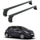 Peugeot 208 (2012-2019) Roof Rack System, Aluminium Cross Bar, Normal Roof, Black-1