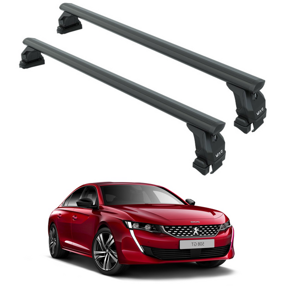 Kompatibel mit Honda Civic 5-tr Sedan Fahrzeugen 2010–2017 mit normalem Dachträger in schwarzer Farbe