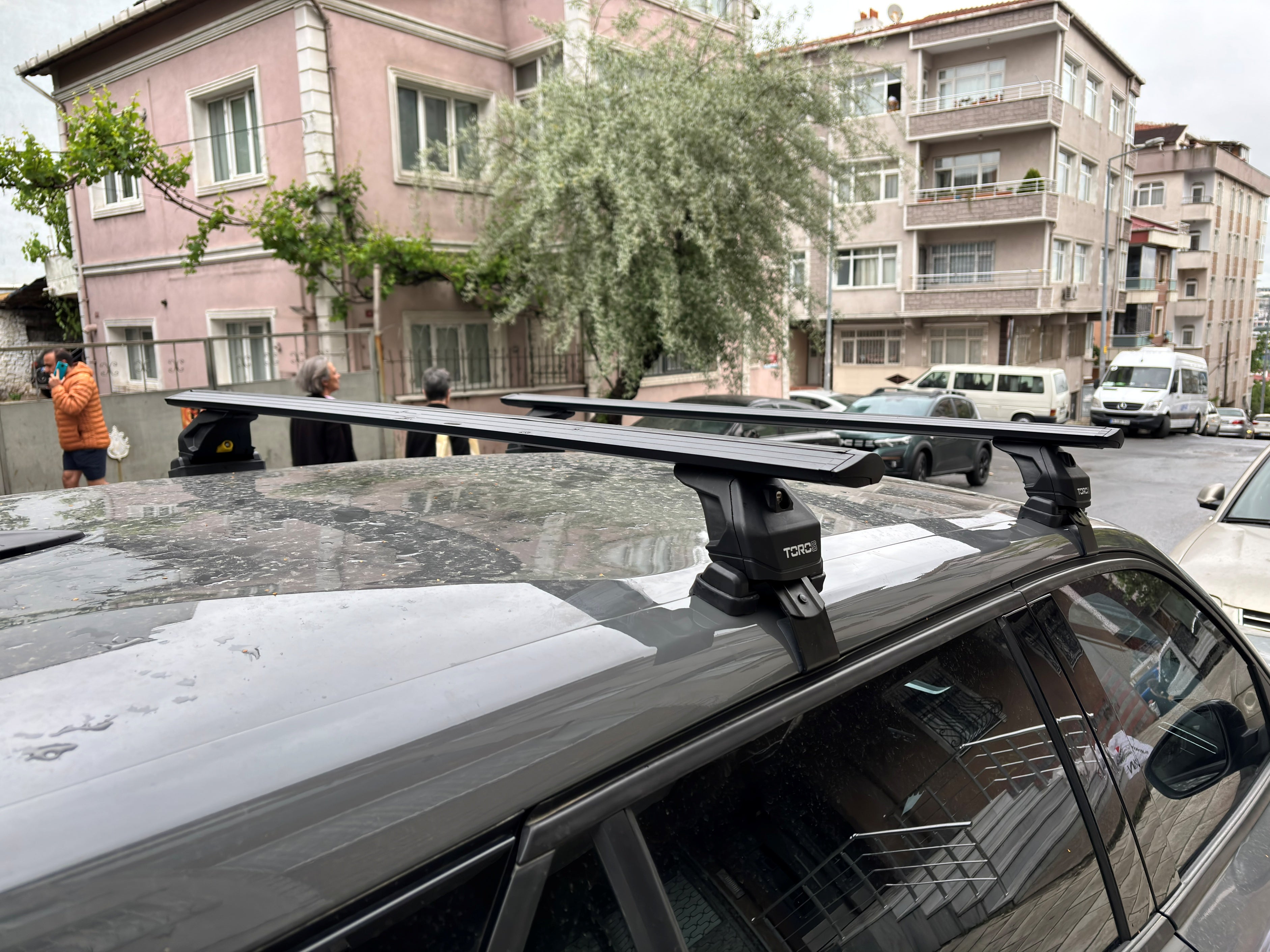 For Peugeot 2008 2020- Up Roof Rack Cross Bars Normal Roof Alu Black