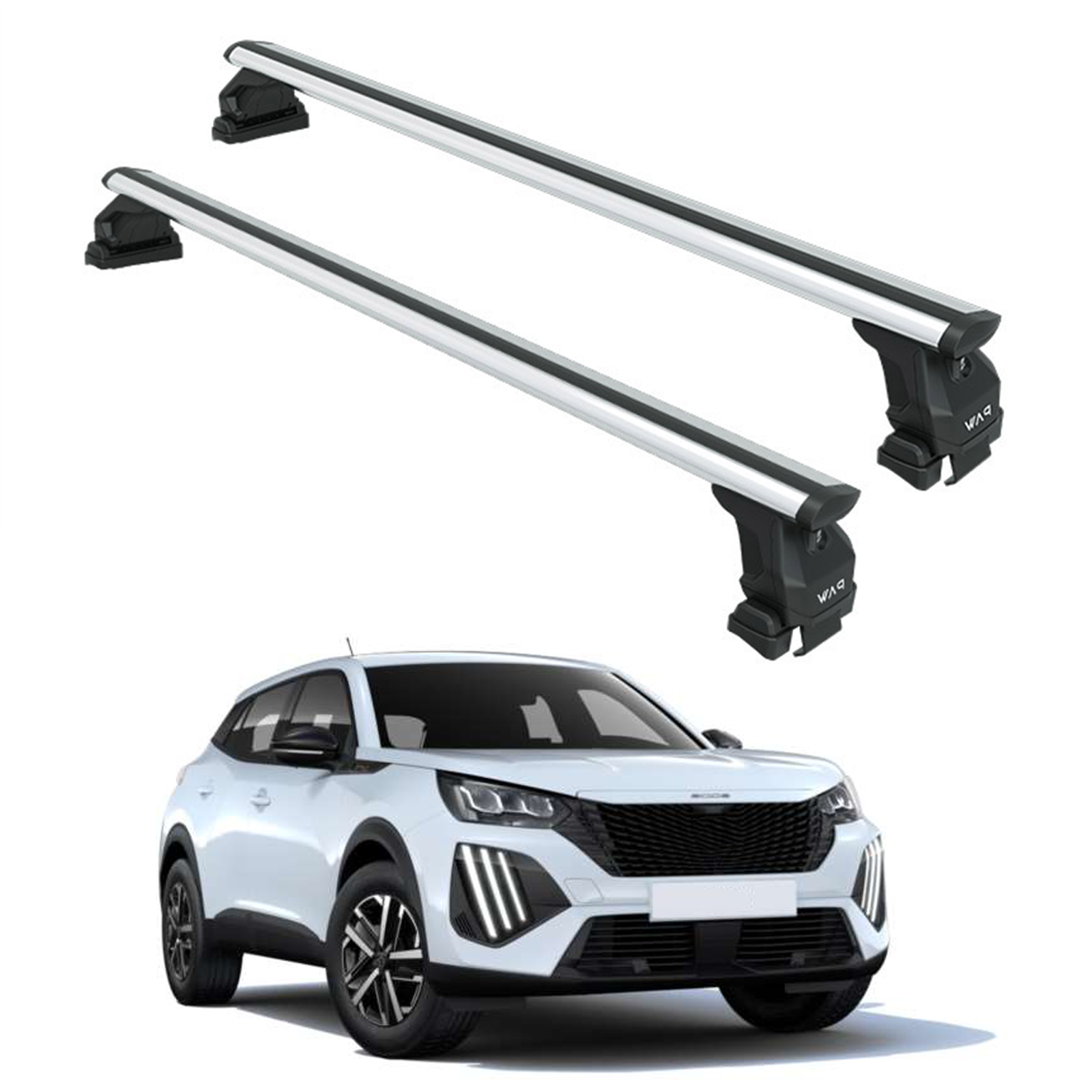 For Peugeot 2008 2020- Up Roof Rack Cross Bars Normal Roof Alu Silver