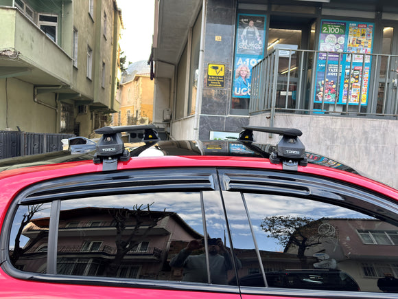 For Peugeot 208 2019-2026 Roof Rack System, Aluminium Cross Bar, Normal Roof, Silver