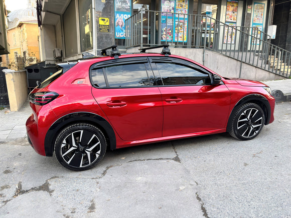 For Peugeot 208 2019-2026 Roof Rack System, Aluminium Cross Bar, Normal Roof, Silver