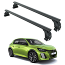For Peugeot 208 2019-2026 Roof Rack System, Aluminium Cross Bar, Normal Roof, Black-1