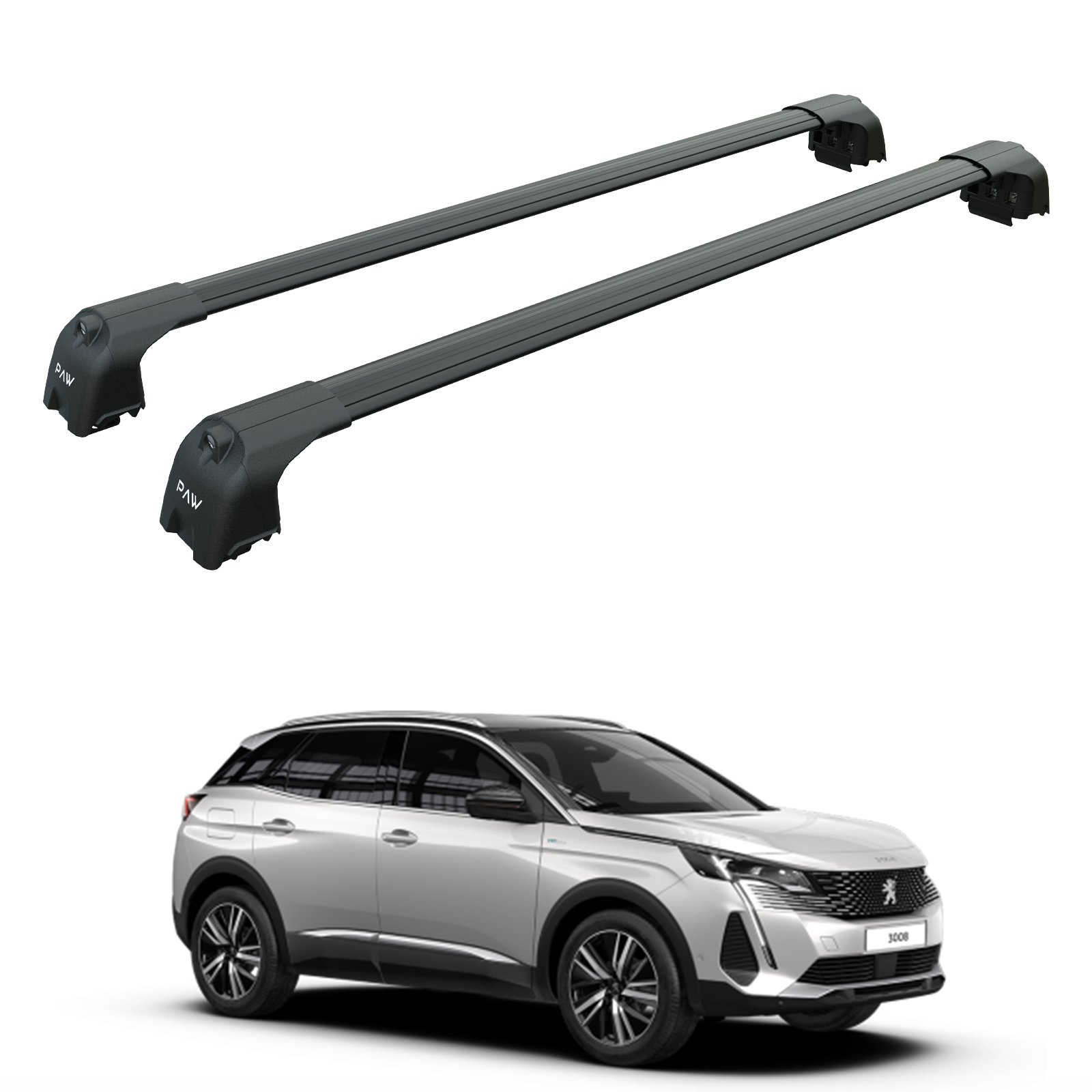 111. Kompatibel mit abschließbaren Aluminium-Dachträgern für Fahrzeuge mit Standarddach Toros Pro 1 Black