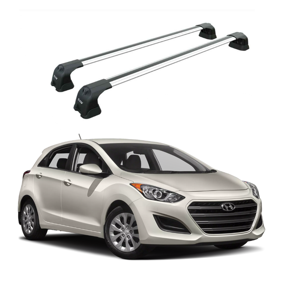 For Hyundai Elantra HB 2013-2018 Roof Rack Cross Bars Fix Point, Silver