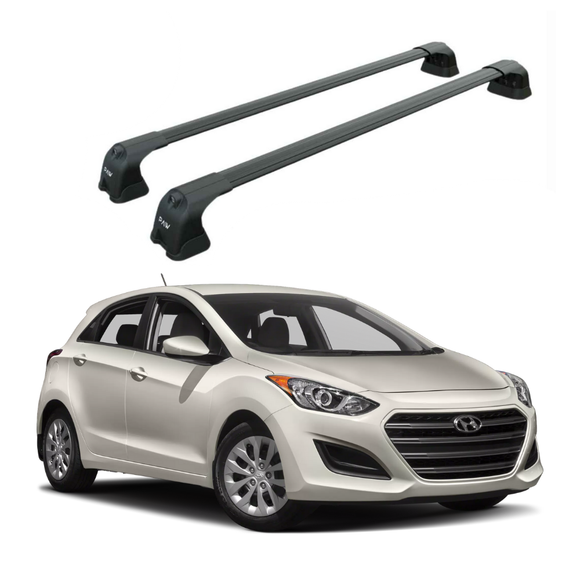 For Hyundai Elantra HB 2013-2018 Roof Rack Cross Bars Fix Point Black