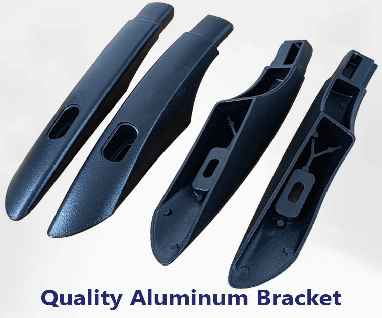 For Dacia Dokker Van 2013-Up 2Pcs Roof Rack + 2Pcs Aluminium Cross Bar, Metal Bracket, Lockable, Silver - 0