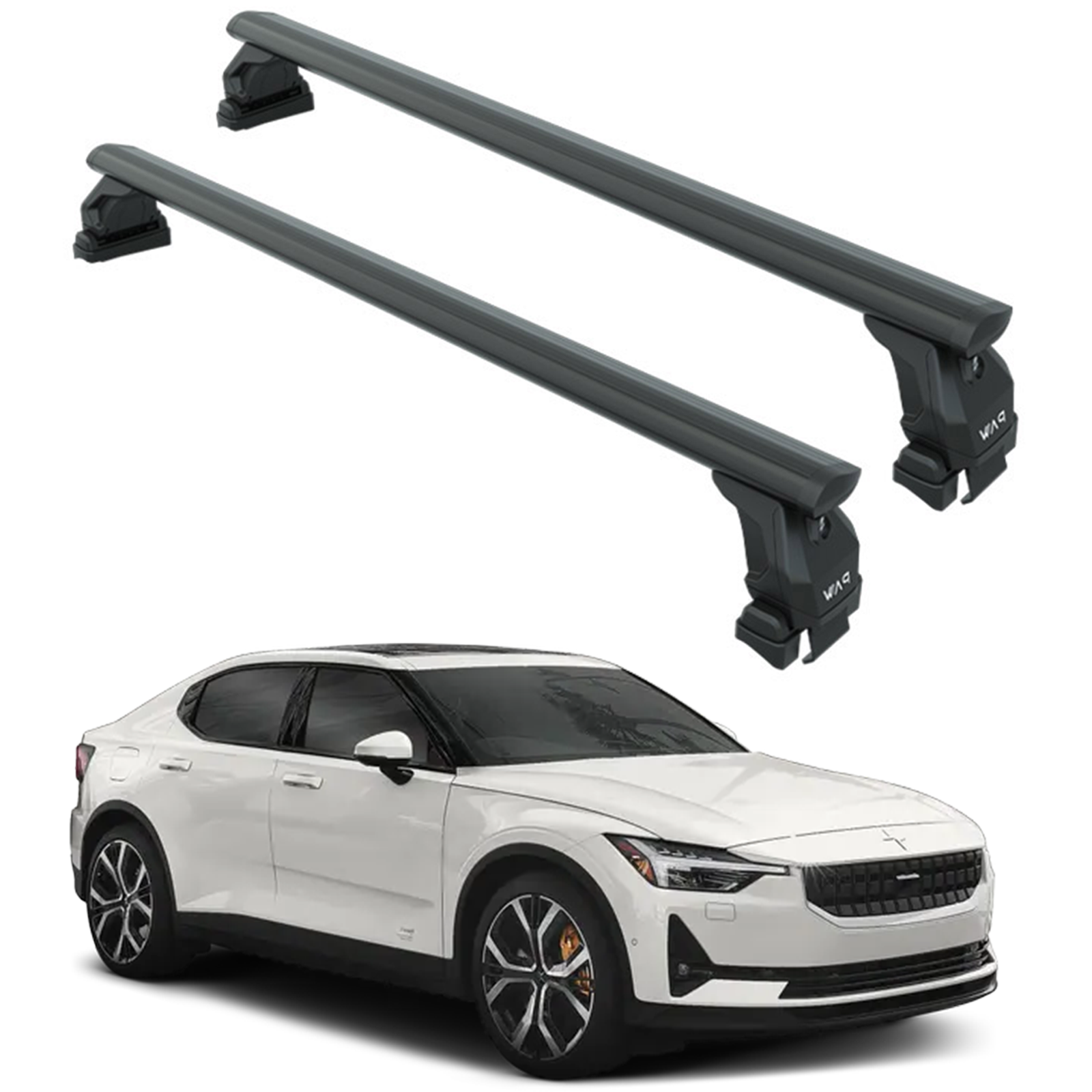 For Polestar Polestar 2 2020-2025 Roof Rack Cross Bars Normal Roof Alu Black