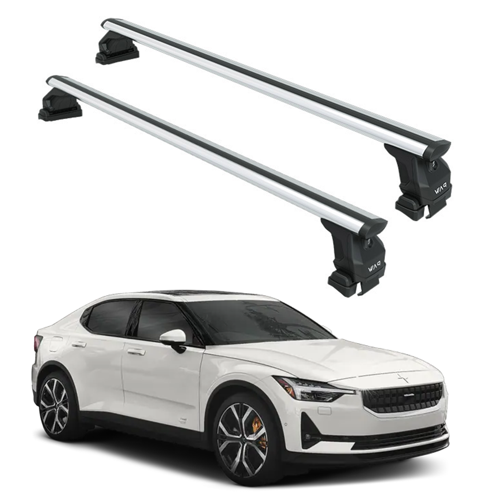 For Polestar Polestar 2 2020-2025 Roof Rack Cross Bars Normal Roof Alu Silver