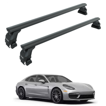Für Porsche Macan ab Baujahr 2014. Dachträgersystem, Träger-Querstangen, Aluminium, abschließbar, hochwertige Metallhalterung 