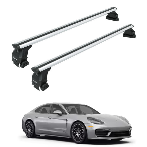 Für Porsche Macan ab Baujahr 2014. Dachträgersystem, Träger-Querstangen, Aluminium, abschließbar, hochwertige Metallhalterung 