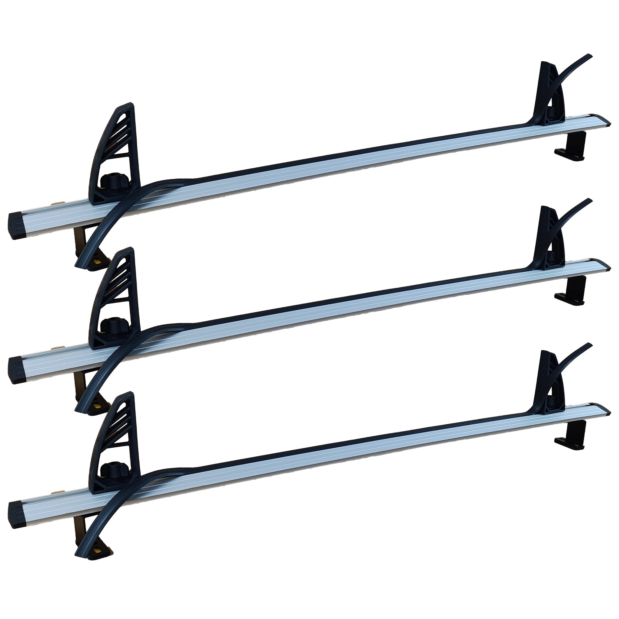 For Ford Transit Courier Roof Rack Cross Bars Fix Point Alu Black 2023- Up