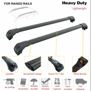 For Toyota RAV4 Woodland Adventure (2026- Up) Roof Rack Cross Bars Raised Rail Black-9